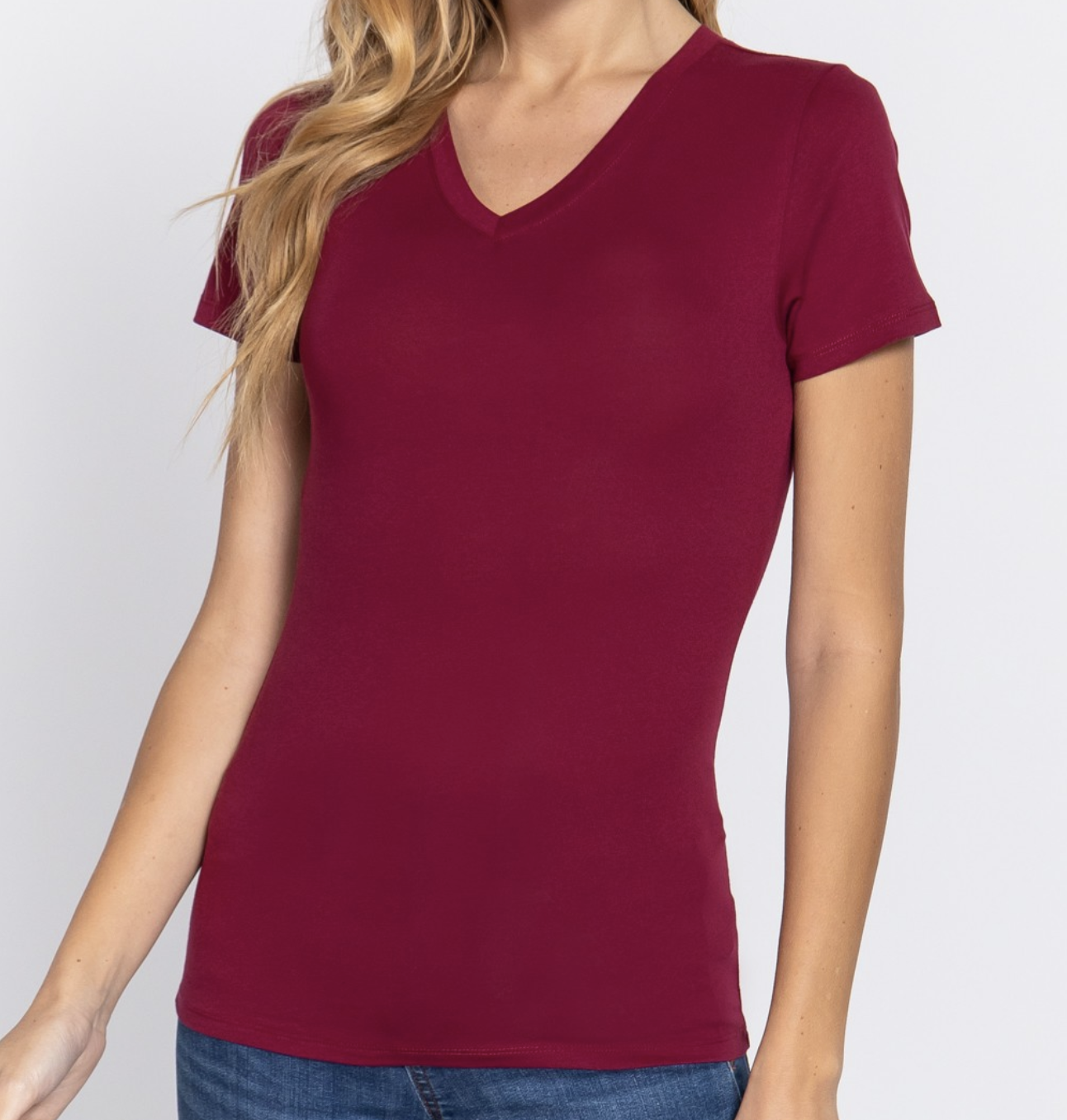 Active Basic Basic Short Sleeve V-neck Tee