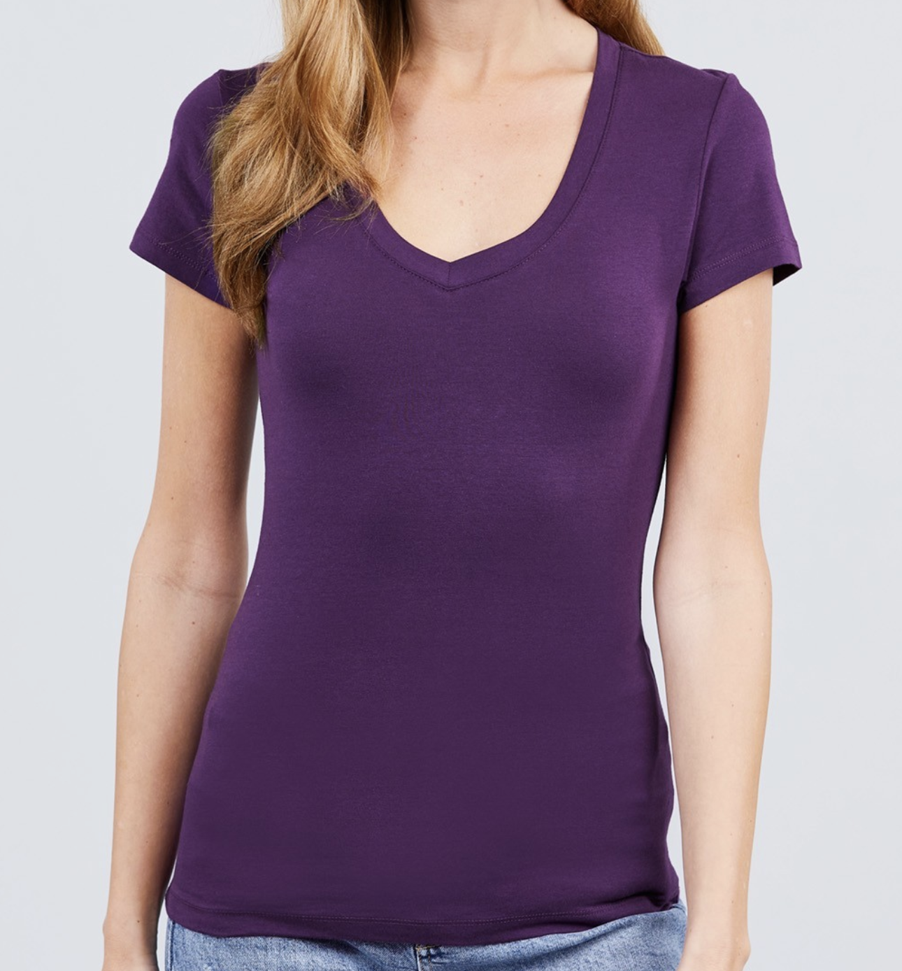 Active Basic Basic Short Sleeve V-neck Tee