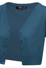 MAK Basic Cropped Short Sleeve Cardigan