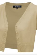 MAK Basic Cropped Short Sleeve Cardigan