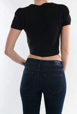 MAK Basic Cropped Short Sleeve Cardigan