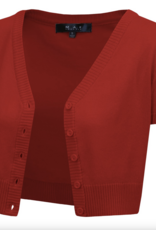 MAK Basic Cropped Short Sleeve Cardigan