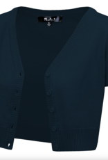 MAK Basic Cropped Short Sleeve Cardigan