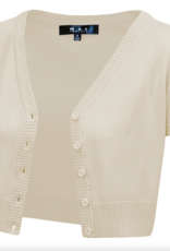 MAK Basic Cropped Short Sleeve Cardigan