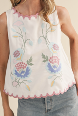 &Merci "Gainfully Embroid (-ered)" Tank Top
