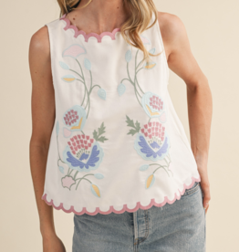 &Merci "Gainfully Embroid (-ered)" Tank Top