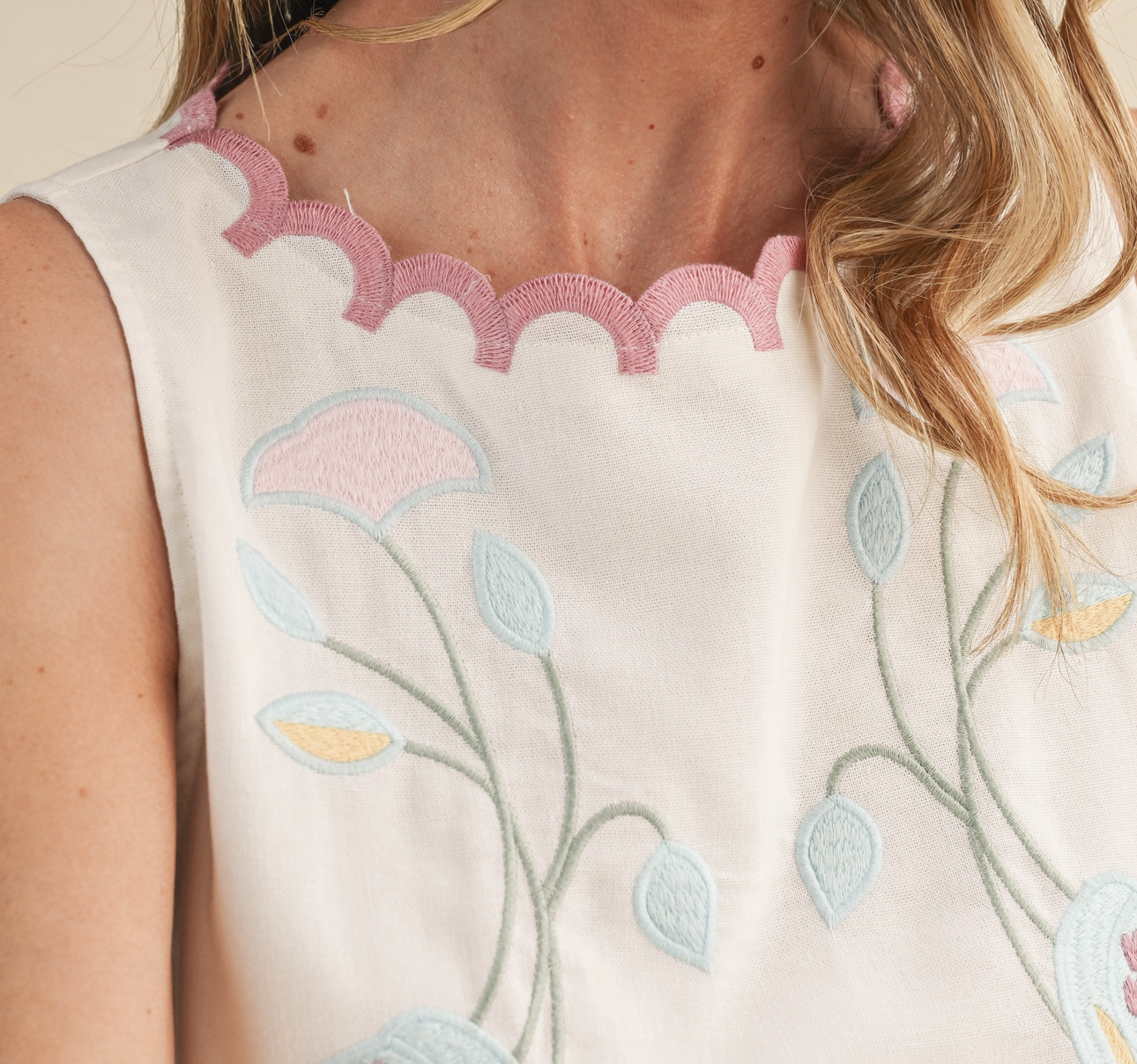 &Merci "Gainfully Embroid (-ered)" Tank Top
