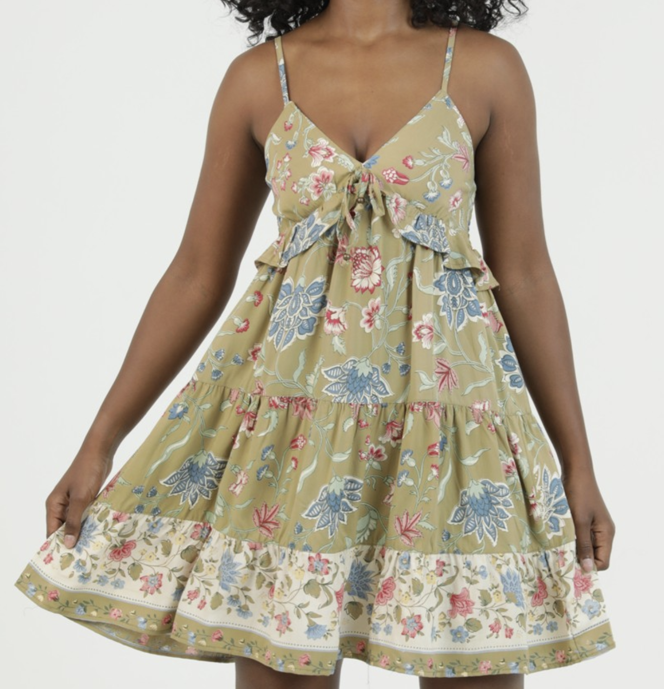 Angie "Rise and Vine" Mini Dress