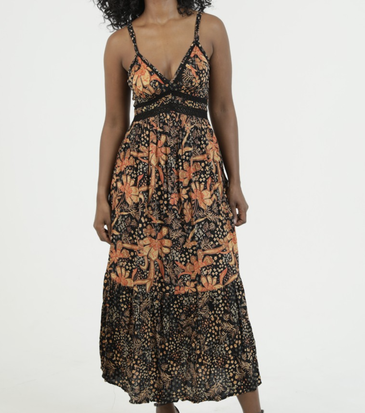 Angie "Orange You Glad?" Maxi Dress