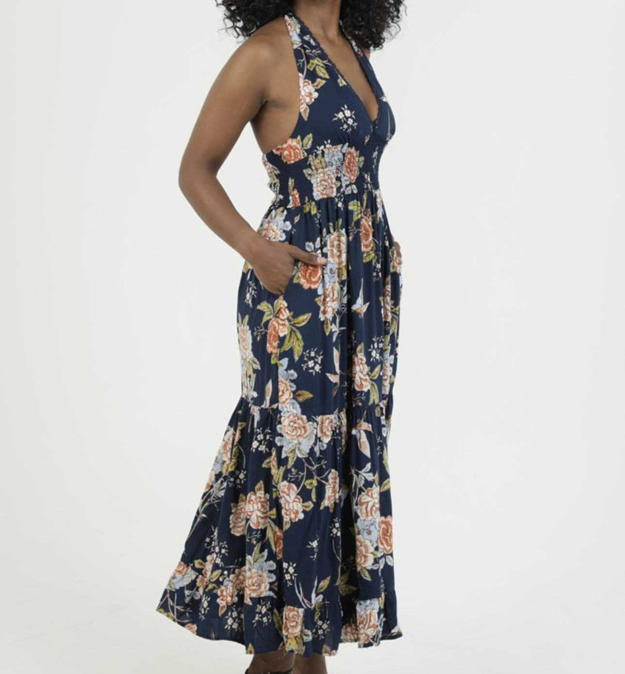 Angie "Gloom and Bloom" Maxi Dress