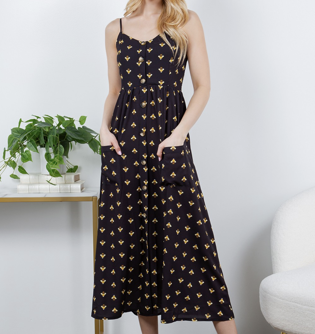 LA Soul "Bee Better Have My Honey" Midi Dress