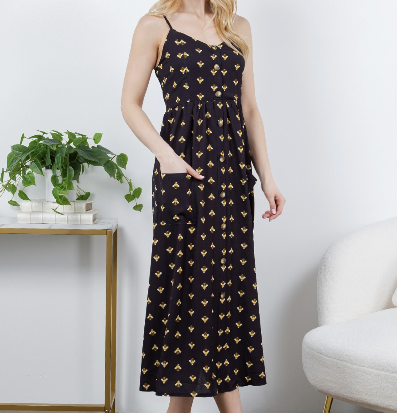 LA Soul "Bee Better Have My Honey" Midi Dress