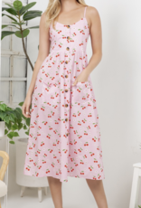 LA Soul "A Cherry Disposition" Midi Dress