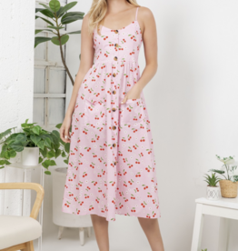 LA Soul "A Cherry Disposition" Midi Dress
