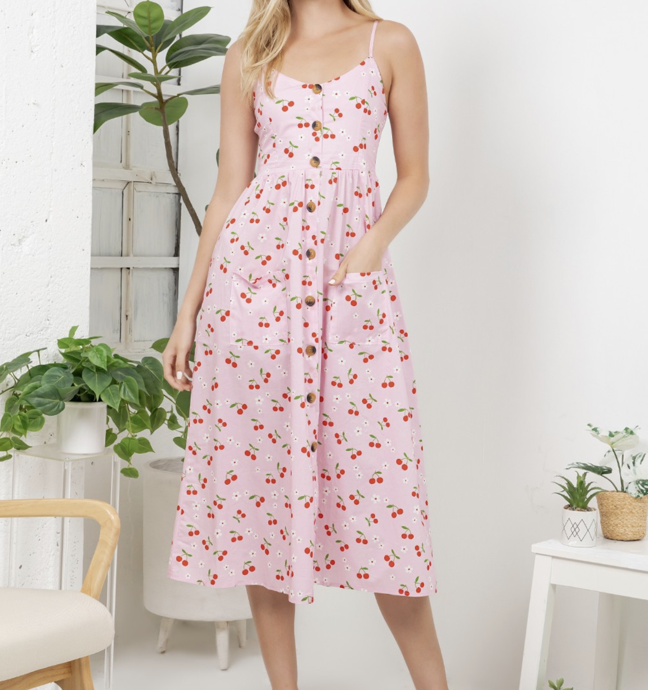 LA Soul "A Cherry Disposition" Midi Dress