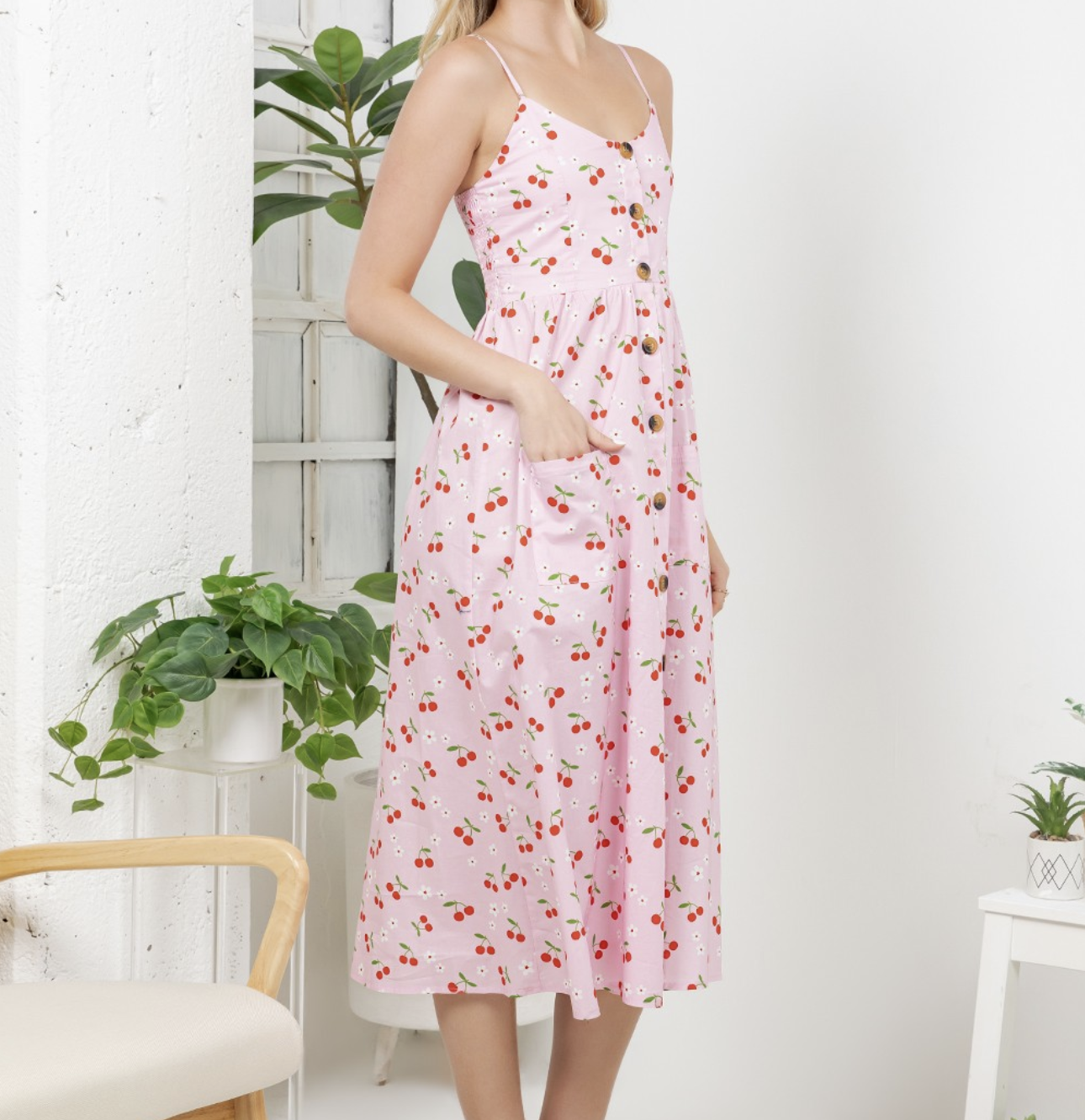 LA Soul "A Cherry Disposition" Midi Dress