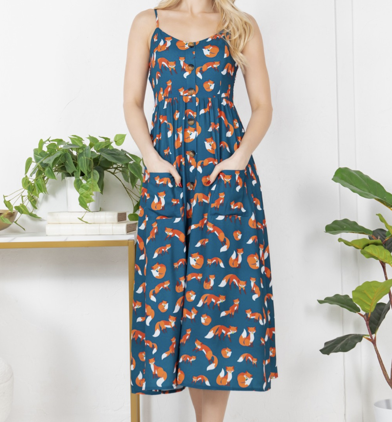 LA Soul "For Fox Sake" Midi Dress