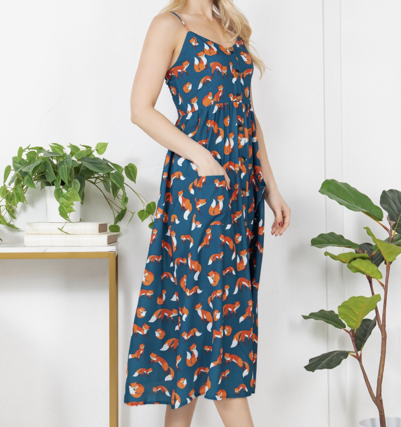 LA Soul "For Fox Sake" Midi Dress