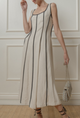 Illa Illa "Building Sand Castles in the Sky" Linen Blend Midi Dress (multiple colors)