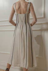 Illa Illa "Building Sand Castles in the Sky" Linen Blend Midi Dress (multiple colors)