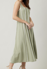 Illa Illa "Building Sand Castles in the Sky" Linen Blend Midi Dress (multiple colors)