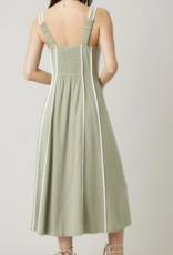 Illa Illa "Building Sand Castles in the Sky" Linen Blend Midi Dress (multiple colors)