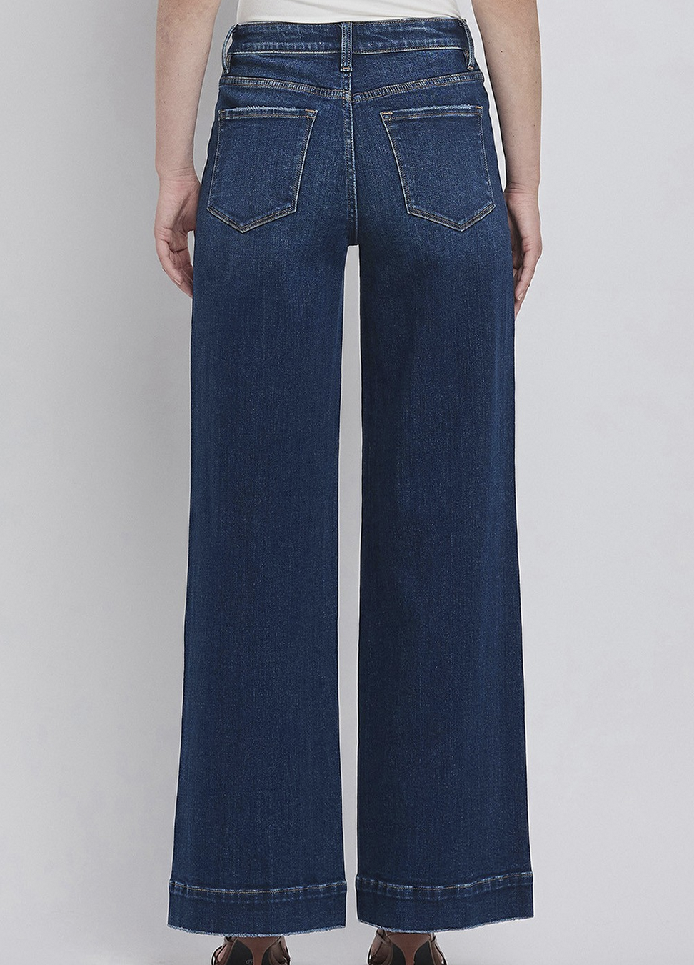 Flying Monkey "Patch Me In" High Rise Patch Pocket Wide Leg Jeans