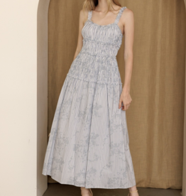 Storia "Smocking Bird" Midi Dress