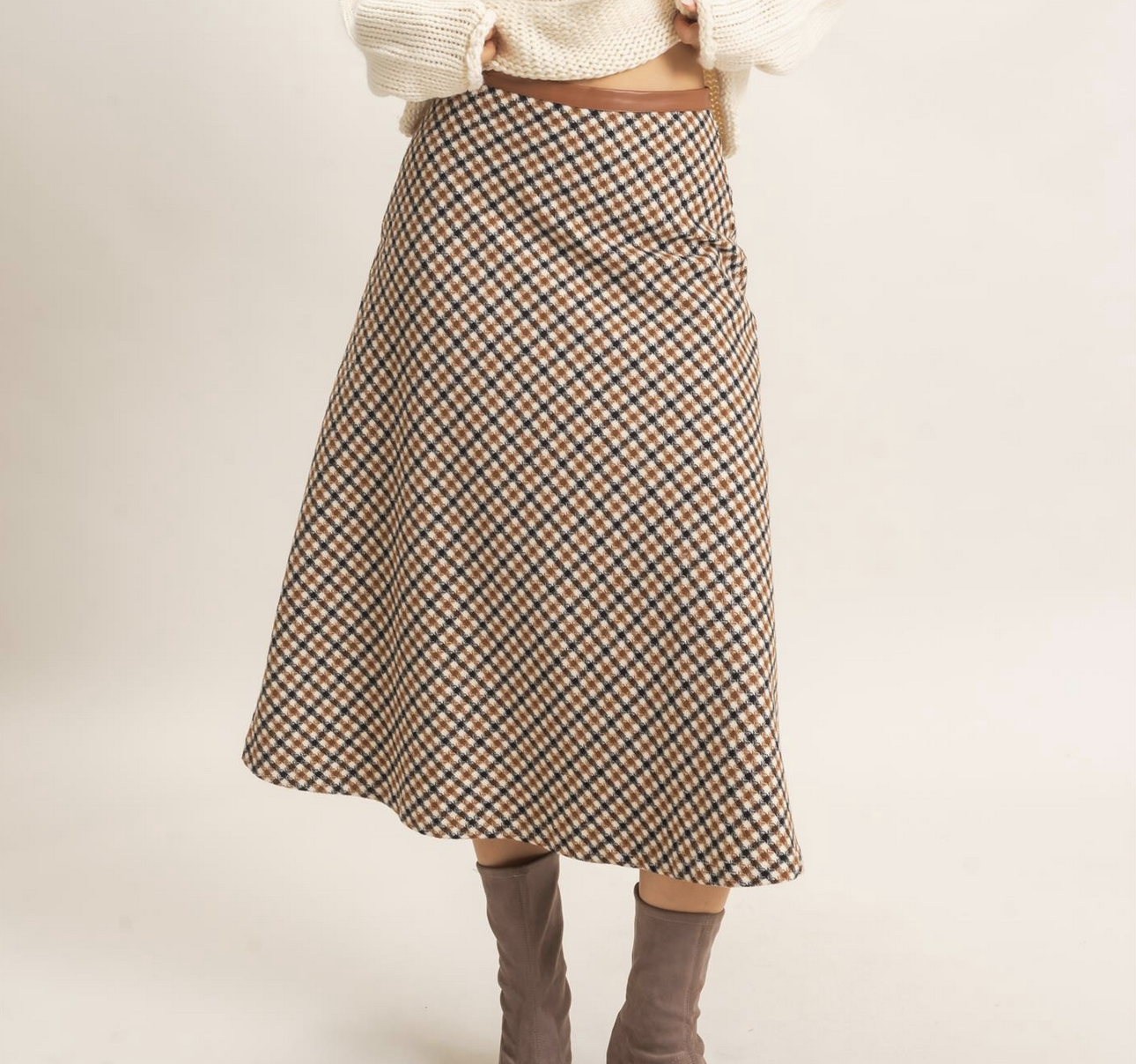 HyFve "'Tis Fall-y to be Wise" Midi Skirt