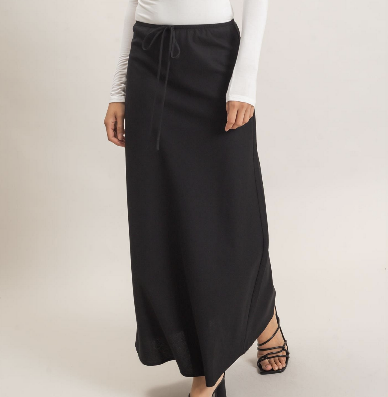 HyFve "Watching the World Go Bias" Midi Skirt