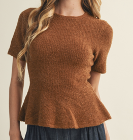 Mustard Seed "Giving a Pep(lum) Talk" Top