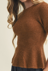 Mustard Seed "Giving a Pep(lum) Talk" Top