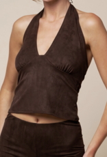 Blue Blush "Making the Suede" Halter Top