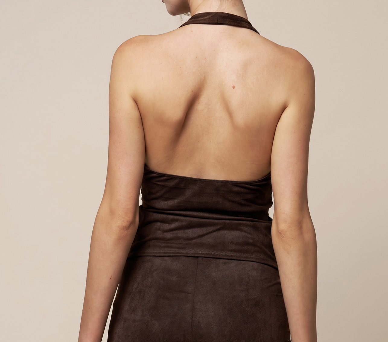 Blue Blush "Making the Suede" Halter Top