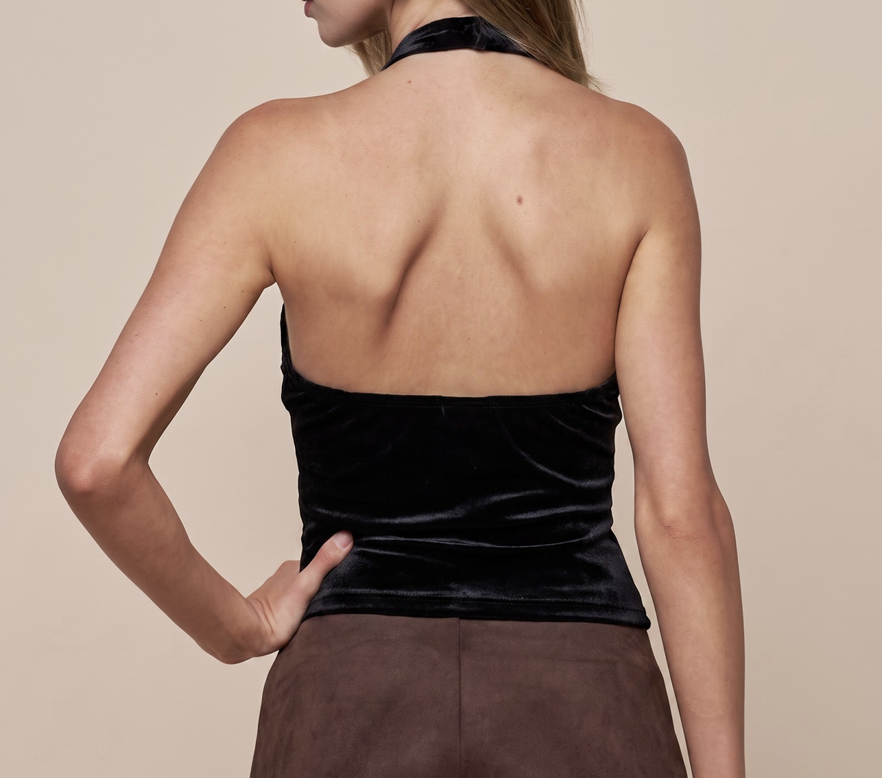 Blue Blush "Feline Fine" Halter Top