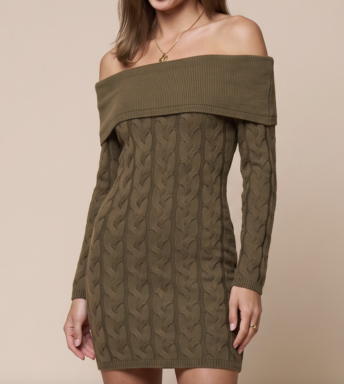 Blue Blush "I Don't Believe in Cables" Sweater Dress