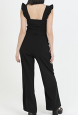 Angie JP5158 - Angie - Notch Neck Ruffle Strap Jumpsuit