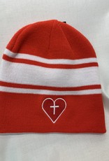 Nike NIKE SWOOSH STRIPE BEANIE RED