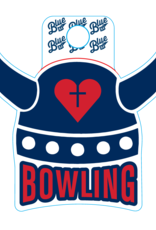 BLUE 84 BOWLING STICKER