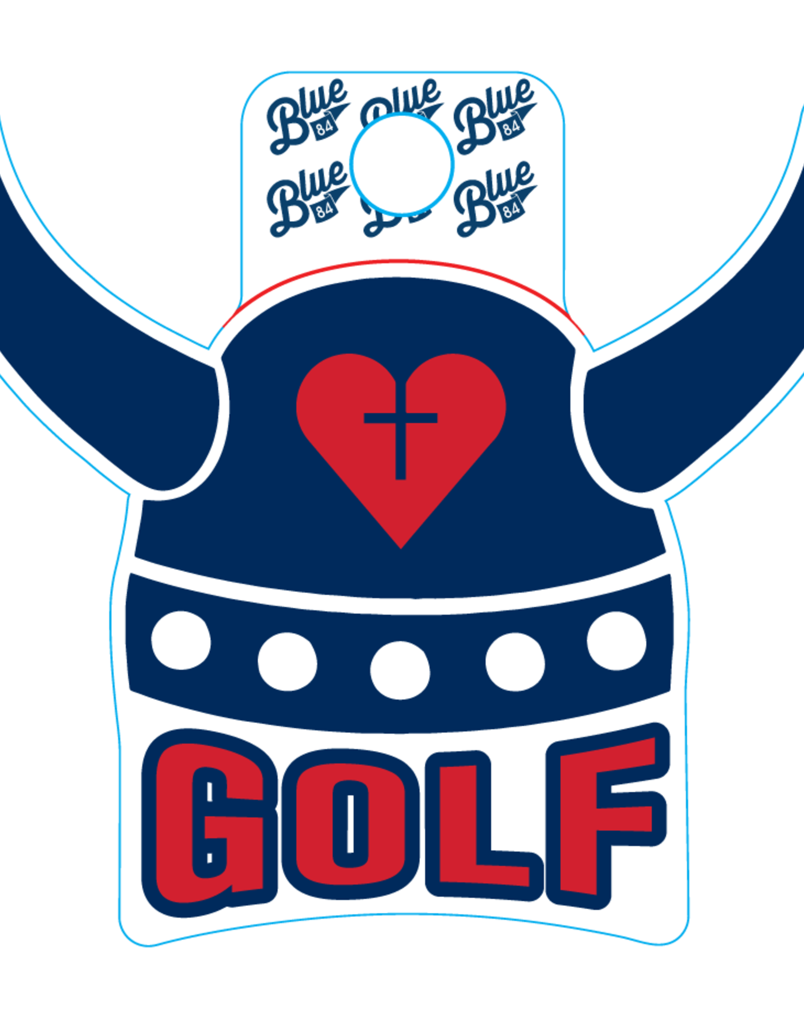 BLUE 84 GOLF STICKER