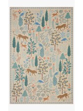 LOLOI RIFLE PAPER CO. MENAGERIE FOREST - CREAM 5' X 7'6"
