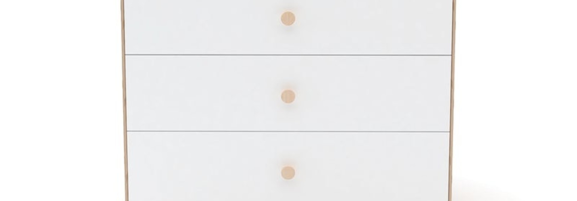 3-DRAWER DRESSER - BIRCH/WHITE