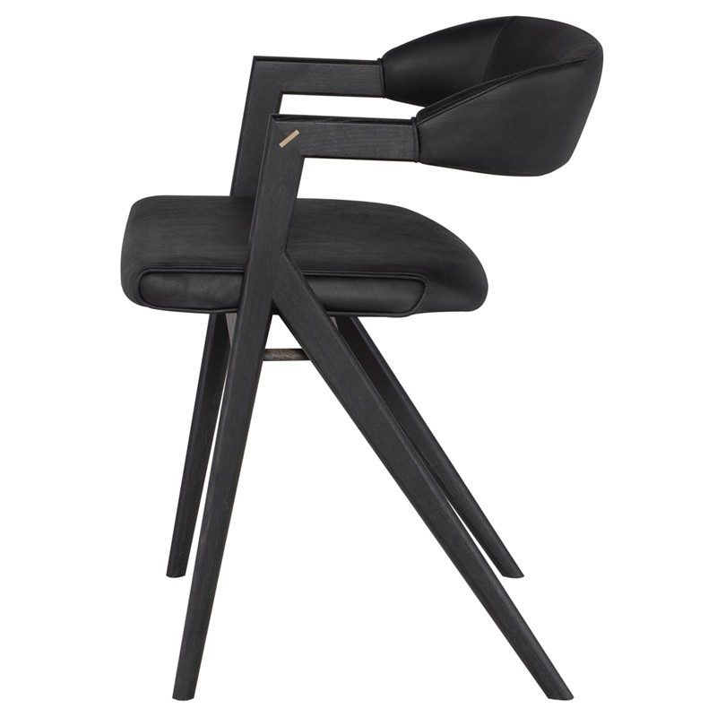 Anita Dining Chair, Raven Leather-2