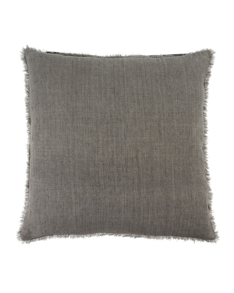 Lina Linen Pillow, Warm Grey