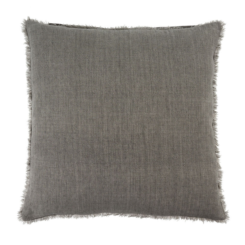 Lina Linen Pillow, Warm Grey-1
