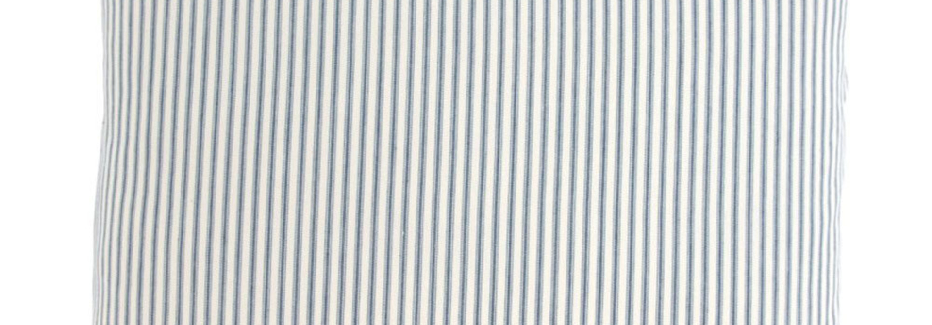 Ticking Cushion, Navy