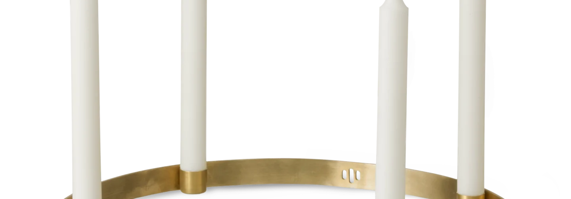Large Brass Circle Candle Holder