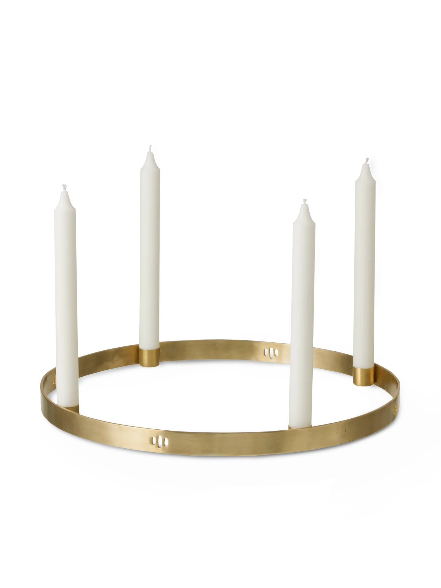 Large Brass Circle Candle Holder-1