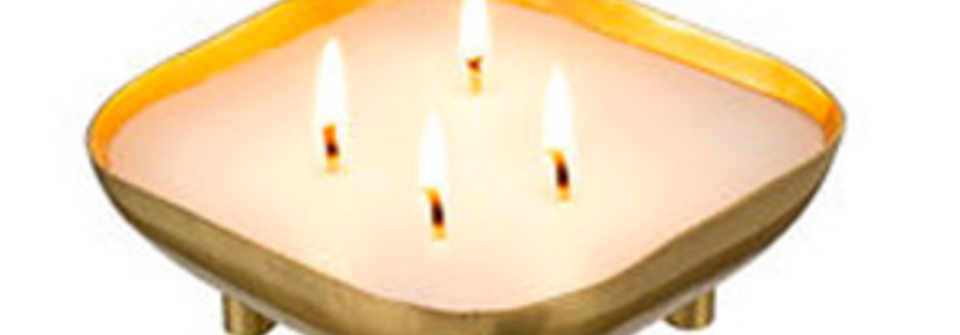 Large Footed Tray Candle, Amber Spruce Scent