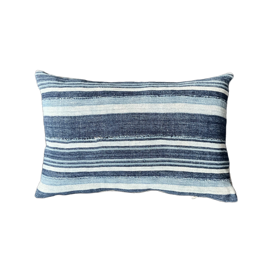 African Indigo Pillow, 12x18-1